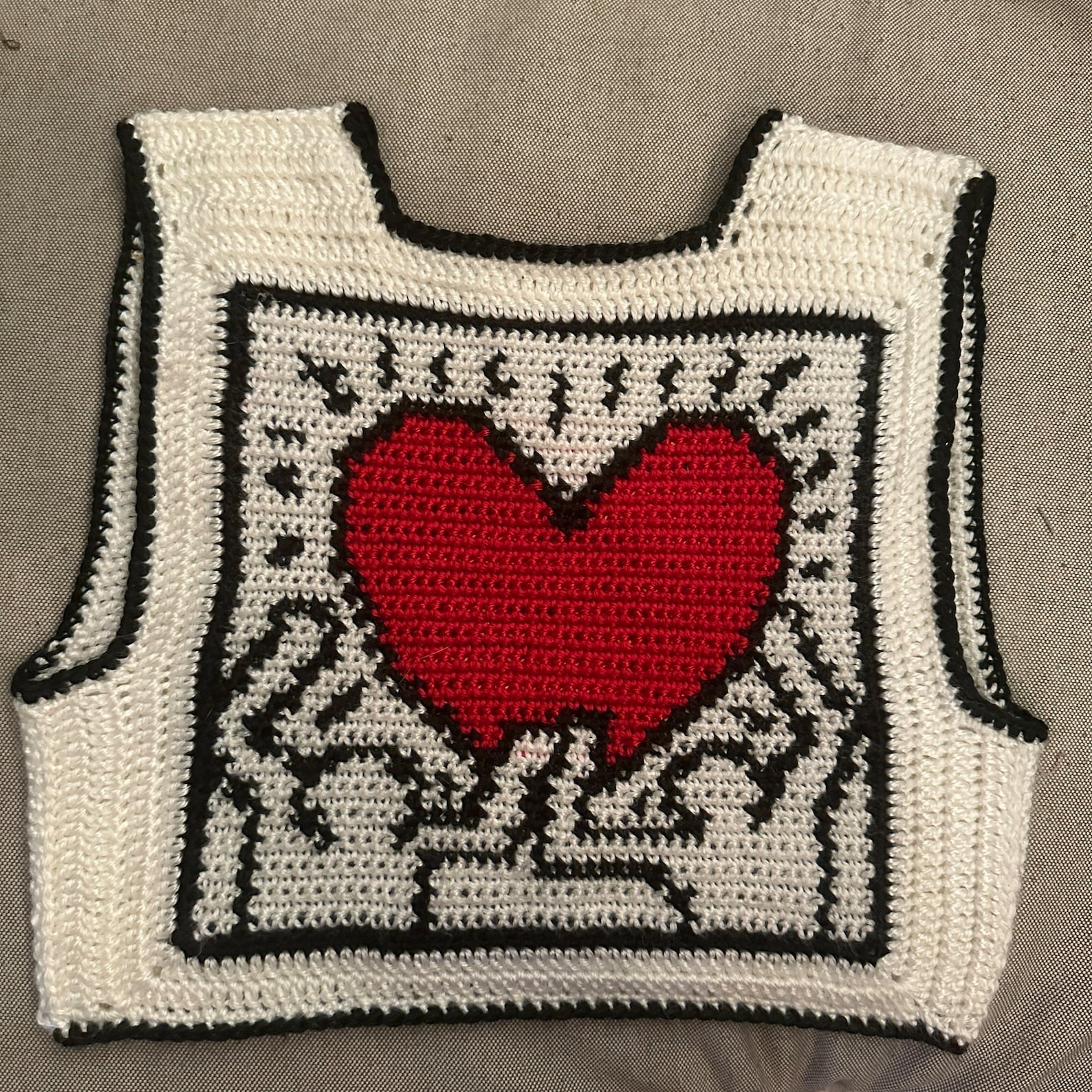 Keith Haring Inspired Crochet Vest Pattern - Etsy