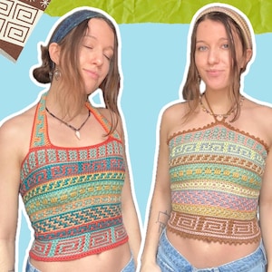 Mosaic Crochet Top PATTERN + VIDEO tutorial