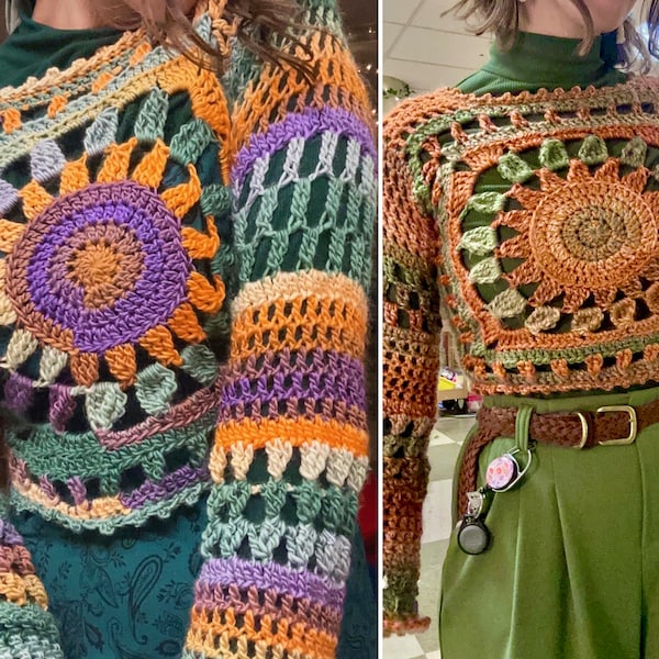 Flower Power Crochet Sweater Pattern
