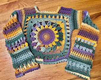 Flower Power Crochet Sweater Pattern