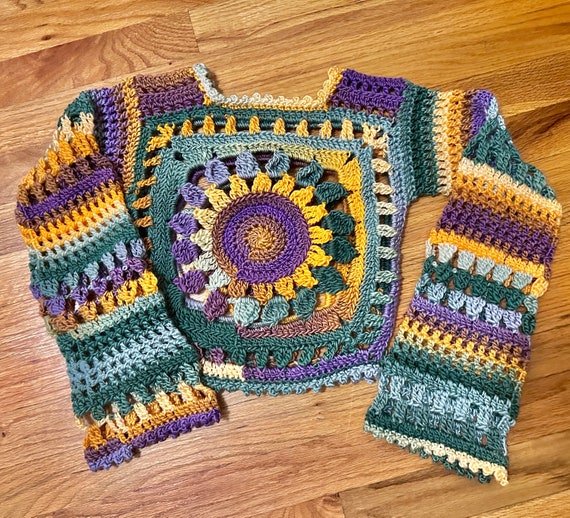 Flower Power Crochet Sweater Pattern