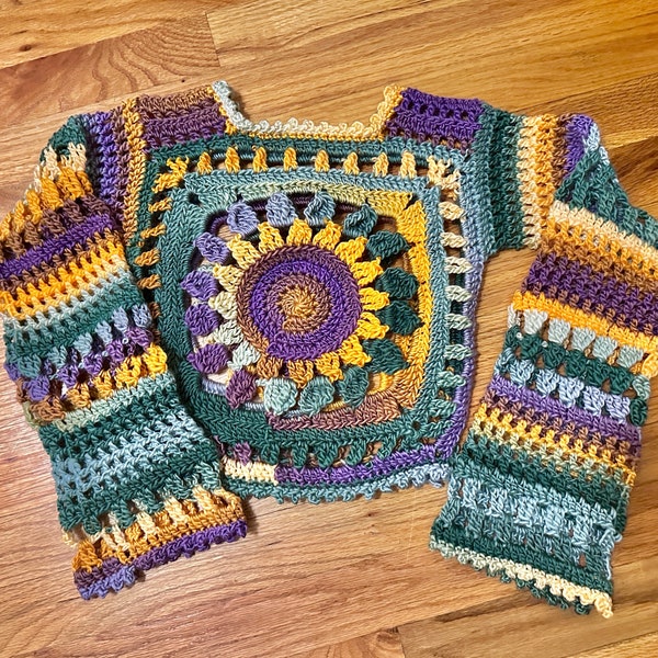 Flower Power Crochet Sweater Pattern