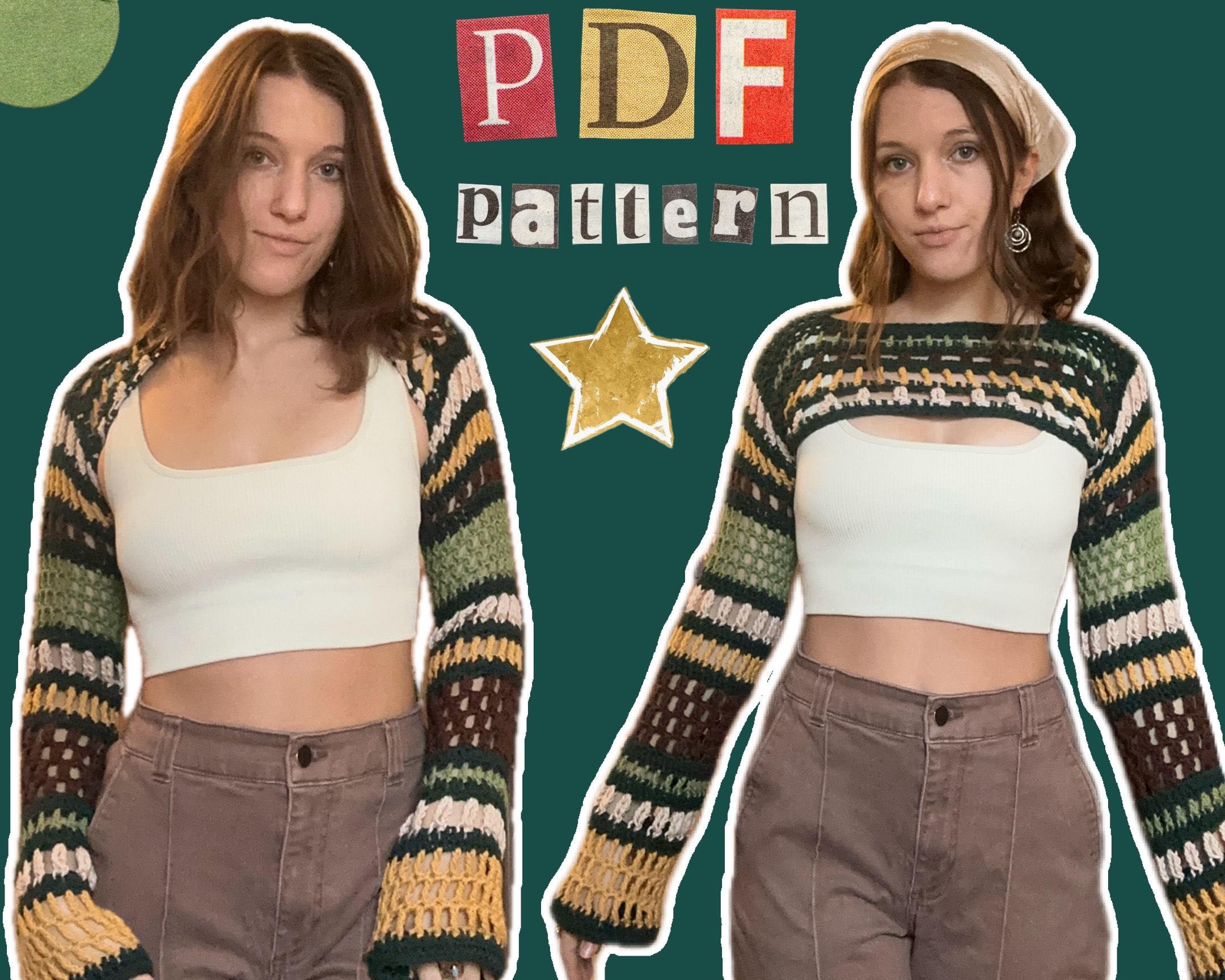 Shrups Pattern Crochet Scrappy Shrug Pattern - Etsy