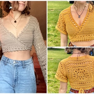 Lacey Wrap Top Crochet Pattern