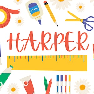 Kids Personalized Craft & Art Box Digital Download