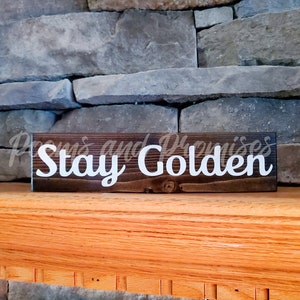 Panneau Golden Girls, panneau Stay Golden, cadeau ami, panneau Dorothy Zbornak, décoration Golden Girls, citations Golden Girls, enseigne de bureau, cadeau