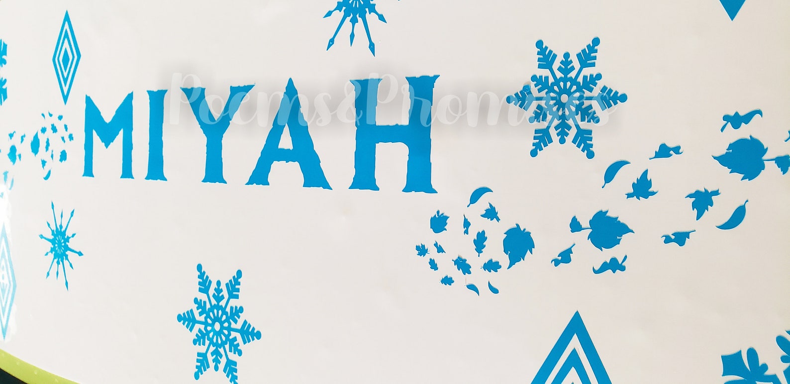 Frozen Wall Decal One Color Frozen Name Decal Frozen Etsy