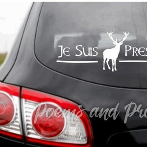 Je Suis Perst Aufkleber, Outlander Auto Aufkleber, ich bin bereit Aufkleber, Jamie Fraser, Claire, Sassenach, Outlander Dekor, Outlander Geschenk