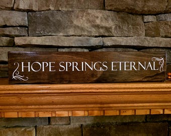 Hope Springs Eternal Sign, Blood of My Blood Sign, Scottish Decor, Henry and Julia, Outlander Gift,  Wedding Gift, Bedroom Sign