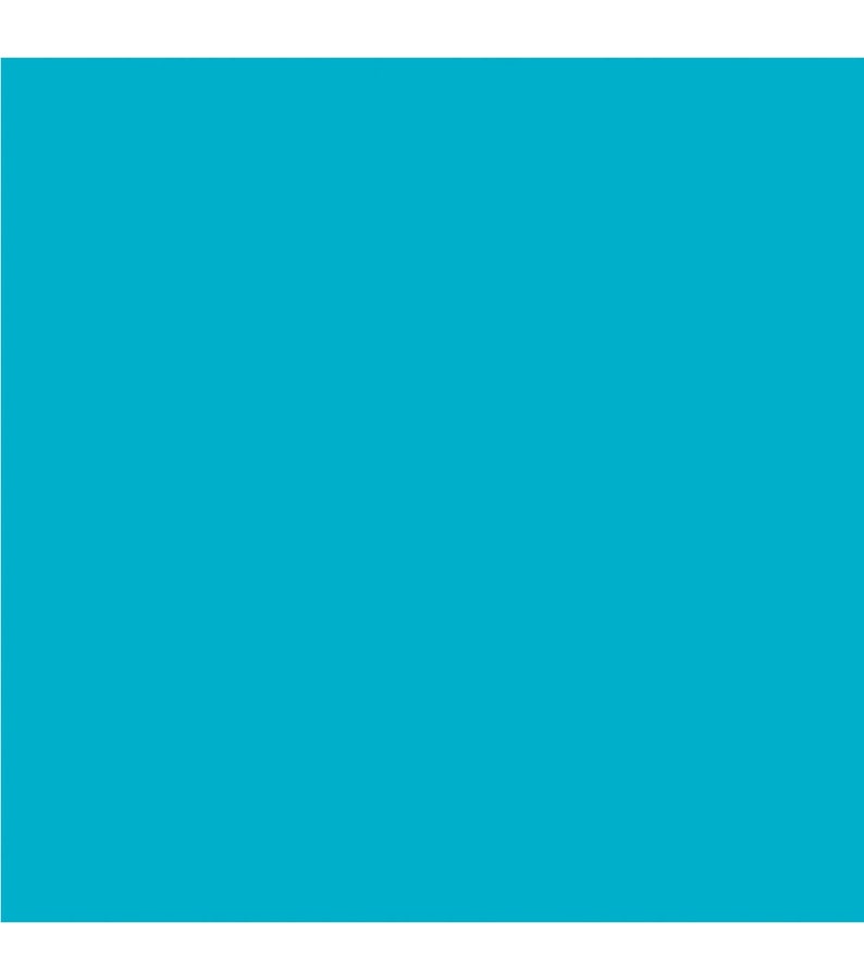 May include: Solid turquoise blue background.