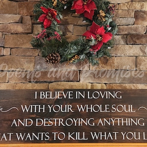 Yellowstone Sign, Beth Love With Your Whole Soul, Yellowstone Wall Decor, Beth & Rip Sign, Gift for Her, Gift for Him,  Master Bedroom Sign