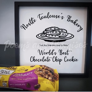 Friends Kitchen Sign, Phoebe Cookie Recipe Sign, Friends Sign, Friends Decor, Friends Sign, Nestle Tollhouse, Phoebe Sign, Nestle Toulhouse