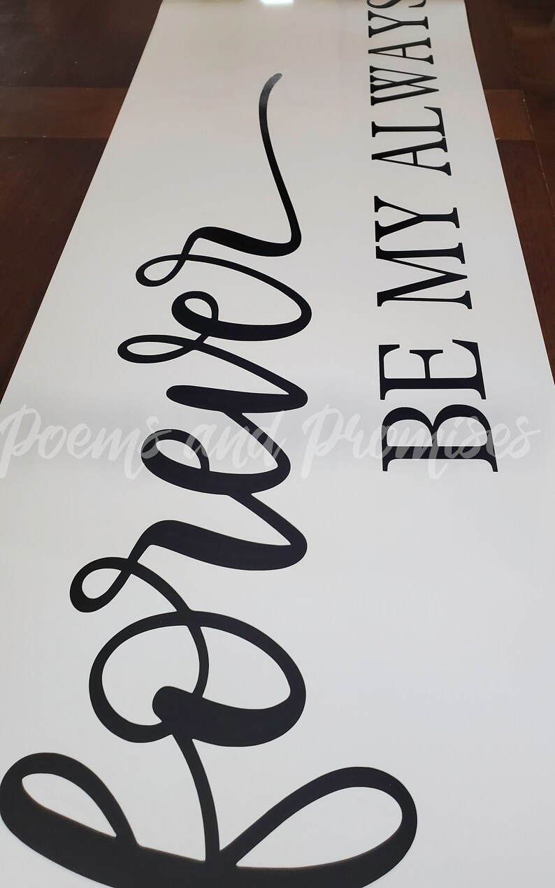 You Will Forever Be My Always Wall Decal, Couple Decal, Love You ...