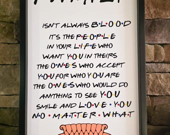 Friends Family Is Love You Sign