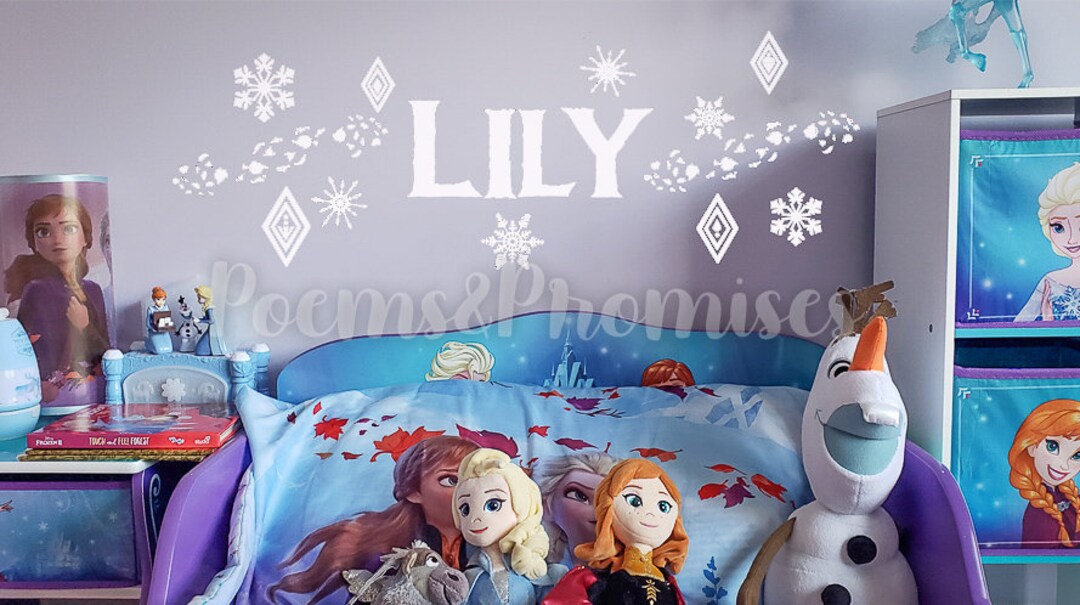 Frozen Wall Decal One Color, Frozen Name Decal, Frozen Personalized