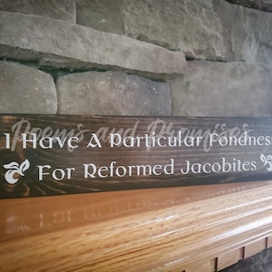 Fondness For Reformed Jacobites Sign, Outlander Sign, Outlander Dekor, Lord John Sign, Outlander Geschenk, Outlander Geschenk, Schottisches Zeichen