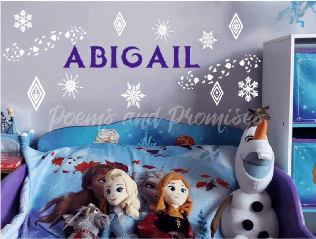 Frozen Wall Decal Two Colors, Frozen Name Decal, Frozen Personalized