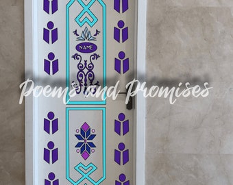 Calcomanía de puerta congelada, calcomanía congelada, calcomanía de Anna, calcomanía de Elsa, calcomanía personalizada congelada, calcomanía de princesa, habitación congelada, calcomanía congelada, decoración congelada