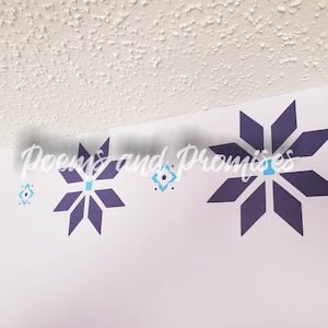 Frozen Wall Border Decal, Frozen Wall Decal, Princess Room Border, Girls Bedroom Border, Princess Wall Decal, Elsa Decal, Anna Decal