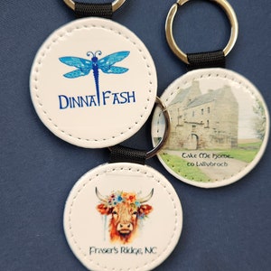 Dinna Fash Keychain, Lallybroch Keychain, Custom Keychain, Outlander Keychain, Gift Idea, Outlander Gift, Fraser&#39;s Ridge