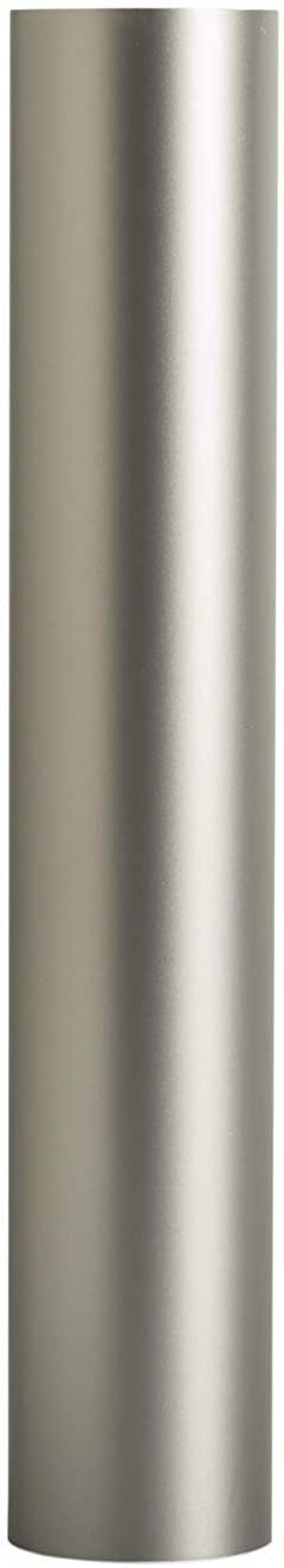 May include: A smooth, silver-colored, cylindrical object. The surface has a subtle sheen.
