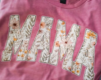 Mama Flower Comfort Colors Shirt Mother's Day Gif