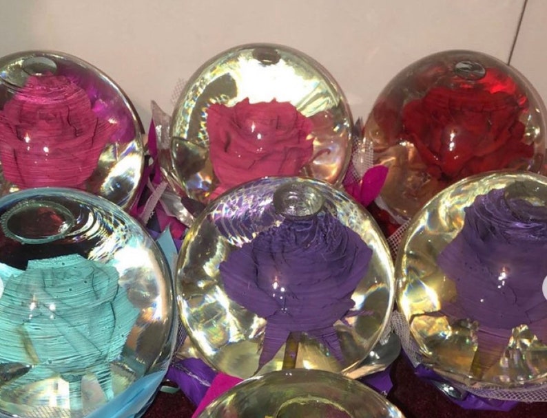 Authentic Rose Globe Real Rose Etsy