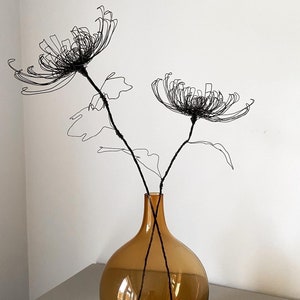 Handcrafted Single Stem Wire Chrysanthemum Flower-Mother’s Day-Everlasting Floral Arrangement-Gift for Her