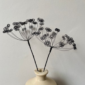 Handmade Single Wire Fennel Seed Head-Floral Arrangement-Contemporary Art-Home Decor Gift-Gift for Her