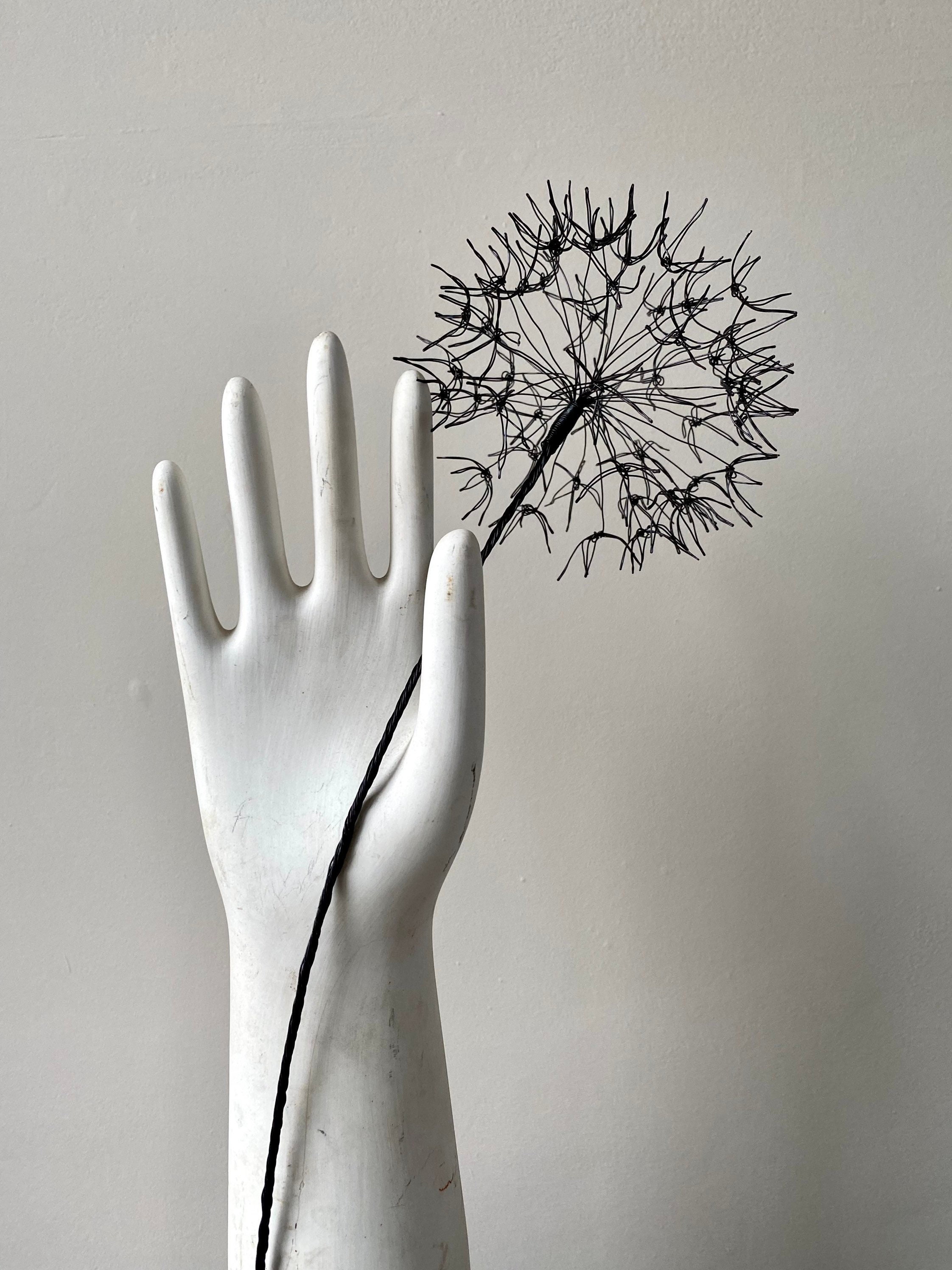 Handmade wire flower-Allium seed head-Everlasting contemporary flower-Home gift-Mothers Day-Gift for her-summer bouquet