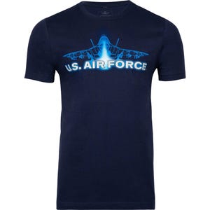 US Luftwaffe F-35 offiziell lizenziertes Airplane Apparel Co. Herren T-Shirt