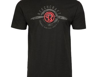Beechcraft Logo Propeller T-Shirt von Airplane Apparel Co.