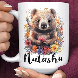 Wombat Mug - Personalized Wombat Mug - Wombat Gifts for Wombat Lovers - Cute Wombat Themed Gift - Custom Wombat Mug With Name - Wombat Lover