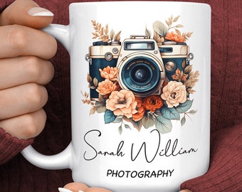 Photographer Mug - Personalised Photographer Coffee Mug - Photography Gifts - Photographer Gifts For Women - Gifts For Wedding Photographers