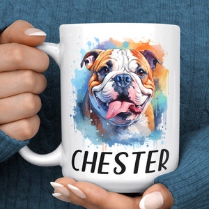 English Bulldog Mug - Personalised English Bulldog Gifts - Custom British Bulldog Lover Gift - English Bulldog Mom - Gift For Bulldog Owner