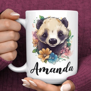 Honey Badger Mug - Personalized Honey Badger Gift - Honey Badger Coffee Mug - Honey Badger Fan Gift - Honey Badger Lover Mug - Birthday Gift
