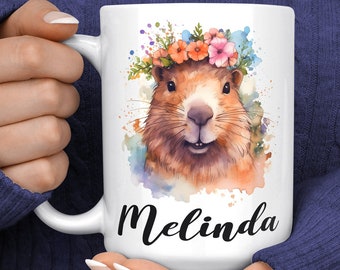Capibaramok - gepersonaliseerd capibara cadeau - capibara fan cadeau - capibara eigenaar mok - aangepaste capibara minnaar cadeau - capibara minnaar cadeau idee
