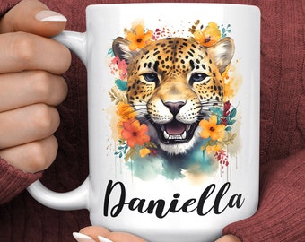 Leopard Mug - Personalized Leopard Gifts for Women - Leopard Coffee Mug - Leopard Coffee Cup - Leopard Birthday Gift - Leopard Lover Gift