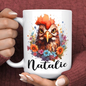 Chicken Mug - Chicken Coffee Mug - Chicken Gifts for women - Chicken Lover Gift Idea - Personalized Chicken Cup - Cute Chicken Themed Gifts