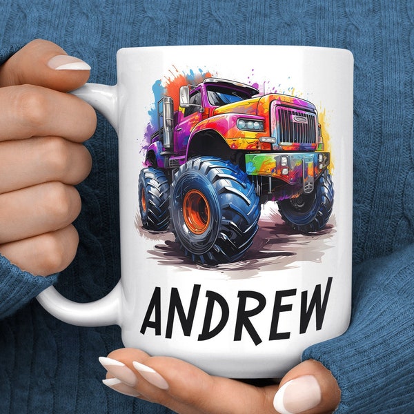 Monster Truck Mug - Personalised Monster Truck Gift - Monster Truck Fan Mug - Monster Truck Birthday Gift - Monster Truck Driver Mug