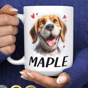 Beagle Mug - Custom Beagle Gifts - Beagle Coffee Cup - Beagle Mom Gift - Beagle Dad Mug - Personalized Dog Mug - Dog Owner Gifts