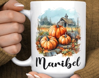 Fall Pumpkin Mug - Fall Coffee Mugs for Women - Personalized Fall Mug - Autumn Coffee Cups - Pumpkin Coffee Mug - Fall Lover Gifts