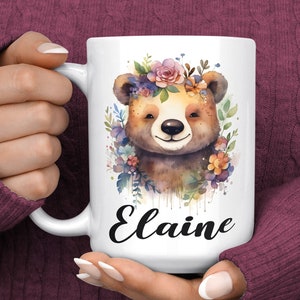 Bear Mug - Bear Coffee Mug - Bear Gifts - Bear Cup - Bear Lover Gift - Personalized Mug for Women - Animal Coffee Mug - Animal Coffee Cup