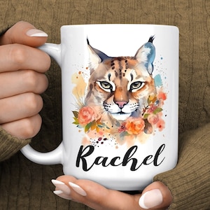 Lynx Mug - Lynx Gifts for Her - Lynx Coffee Mug - Lynx Lover Gift - Cute Lynx Coffee Cup - Personalized Lynx Birthday Gift for Girls