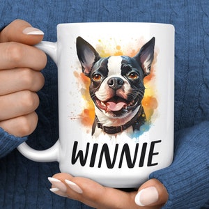 Boston Terrier Gift - Personalized Boston Terrier Mug - Boston Terrier Coffee Mug - Boston Terrier Mom - Boston Terrier Dad Mug - Dog Mug
