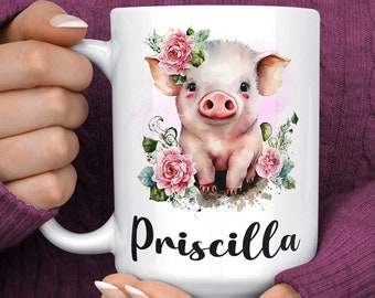 Pig Coffee Mug - Pig Gift - Pig Lover Gift - Pig Cup - Pig Coffee Cup - Cute Pig Gifts - Gift for Pig Farmer - Farm Mug - Veterinarian Mug