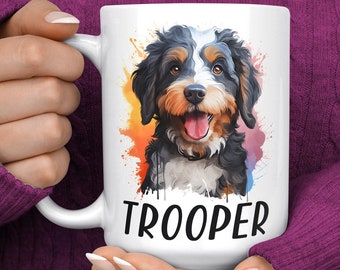 Bernedoodle Mug - Personalized Bernedoodle Gift - Bernedoodle Coffee Mug - Bernedoodle Mom - Bernedoodle Dad Mug - Dog Mug