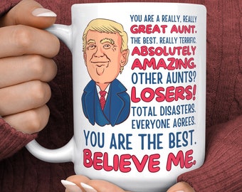 Taza de tía - Regalo divertido de tía - Taza de café de tía - Regalos de tía de sobrina - Regalo de cumpleaños de tía genial - Regalo para tía de sobrino - Taza de café de tía
