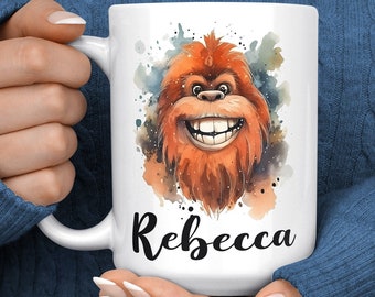 Funny Bigfoot Mug - Personalised Bigfoot Mug - Funny Sasquatch Gift - Hiking Mug - Camping Lover Gift - Camping Mug - Sasquatch Coffee Mug