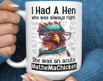 Math Teacher Mug - MatheMaChicken Math Coffee Mug - Gift For Math Teacher - Mathematician Mug - Funny Math Mug - Teacher Appreciation Gift